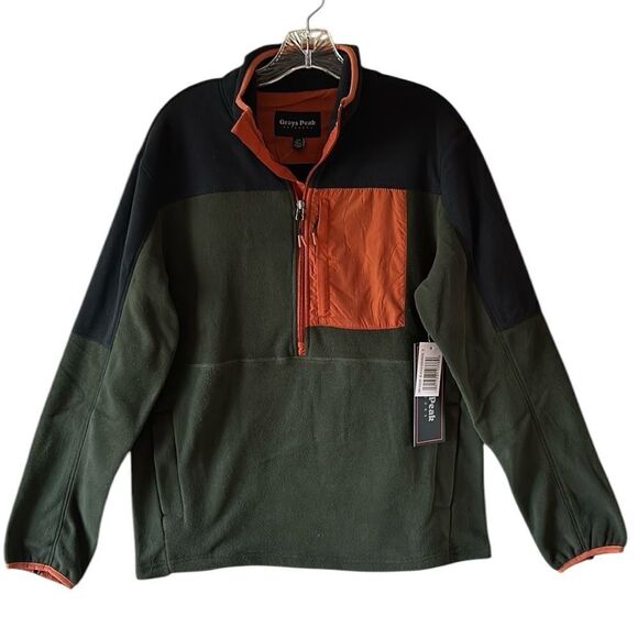 NEW Grays Peak Mens 1/2 Zip Fleece Pullover - Picture 1 of 5